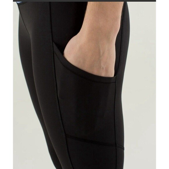 LULULEMON Speed Tight Leggings‎ Full On Luxtreme Women Sz 4 Black Gym Yoga Small - Picture 5 of 16